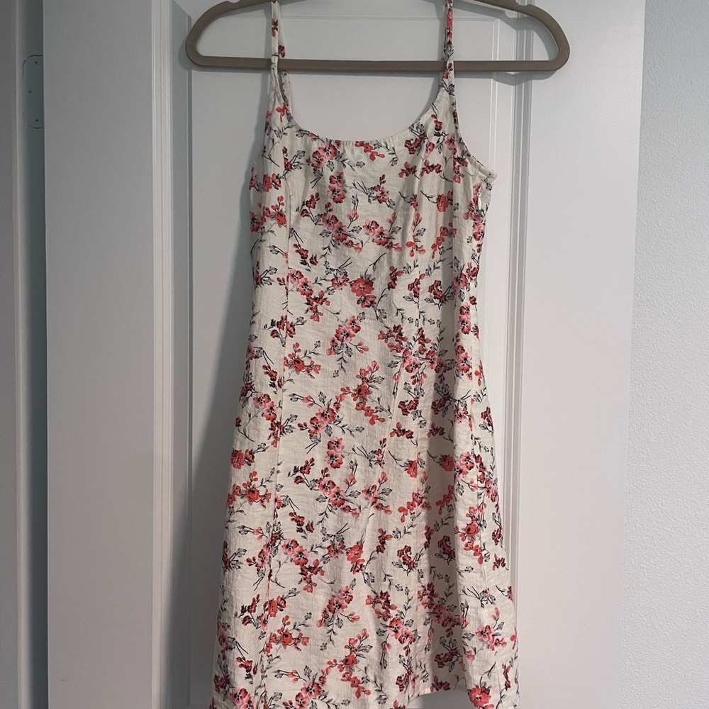 a new day Floral Dress - Cream and Red
